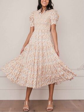 JessaKae Madeline Smocked Floral Maxi Dress